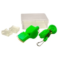 Свисток "Classic" пластиковый в боксе, без шарика, на шнурке (зеленый) E39267-4